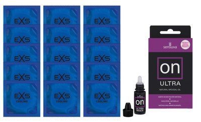 Комплект EXS Cooling 15 шт + Sensuva ON Arousal Oil for Her Ultra 5 мл SOS14550 фото