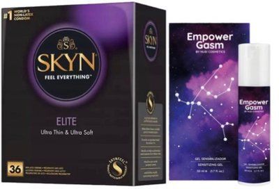 Набор из SKYN Elite 36 шт + Гель для усиления оргазма EMPOWERGASM (50 мл) от Nuei SOS10237 фото