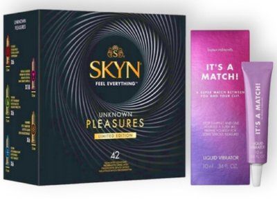 SKYN Pleasures, 42 шт + Bijoux Indiscrets Clitherapy Liquid Vibrator &ndash; IT'S A MATCH SOS6932 фото