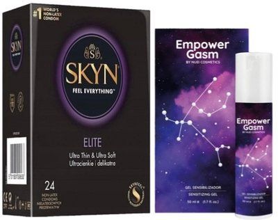 Набір з SKYN Elite (24 шт) + Гель для посилення оргазму EMPOWERGASM (50 мл) від Nuei SOS10137 фото