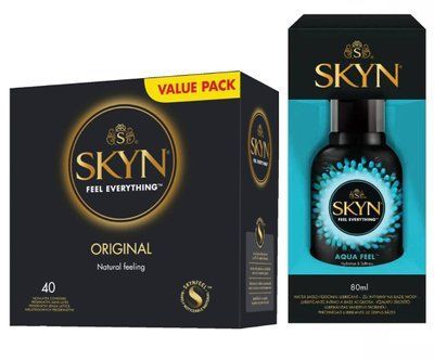 Набір : SKYN ORIGINAL 40 шт та Лубрикант SKYN AQUA FEEL 80 мл SK115 фото