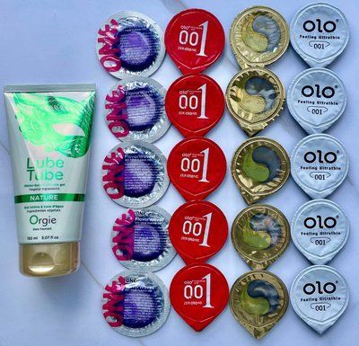 Набір 20 штук One, Olo + лубрикант LUBE TUBE NATURE, 150 мл ORGIE SOS3979 фото