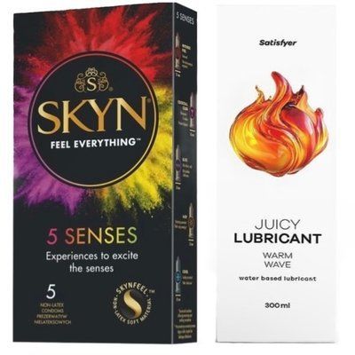 Комплект Лубрикант Satisfyer Warm Wave 300 мл + SKYN 5 Senses SOS12748 фото
