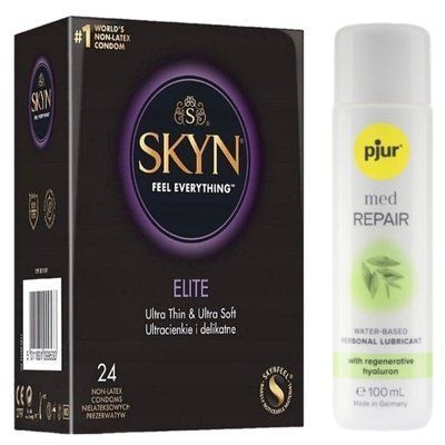 Комплект SKYN Elite 24 шт + pjur MED Repair Glide 100 мл SOS13298 фото