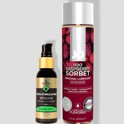 Sensuva Ultra-Stimulating On Insane Caramel Apple (57 мл) + JO Raspberry Sorbet (120 мл) LB253 фото