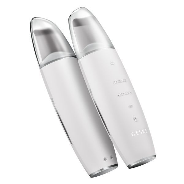 Мікрострумовий скрабер для шкіри та усунення чорних точок GESKE MicroCurrent Skin Scrubber&Blackhead Remover 9в1 white HB0150 фото