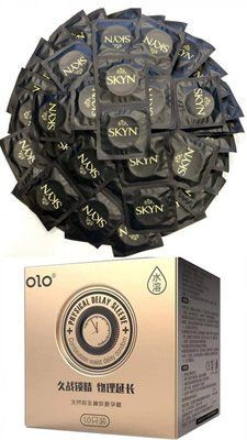 Skyn Original 50 шт + Подарунок - OLO Physical Delay Sleeve+ пролонгуючі 10 шт SOS158 фото
