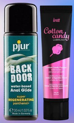 Набір лубрикантів pjur backdoor Regenerating 30 мл + Intt Cotton Candy (100 мл) LB537 фото