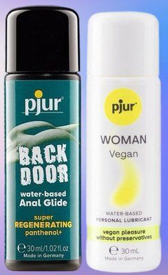 Набір лубрикантів pjur backdoor Regenerating 30 мл + pjur Woman Vegan 30 мл LB437 фото