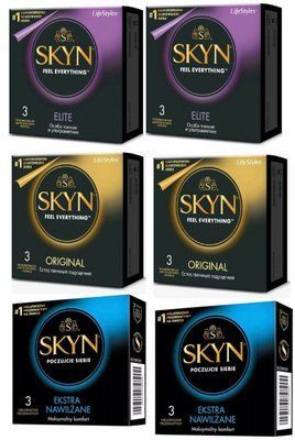 Набір: Skyn Elite 6 шт. + Skyn Original 6 шт. + Skyn Extra Lube 6 шт. SOS11847 фото