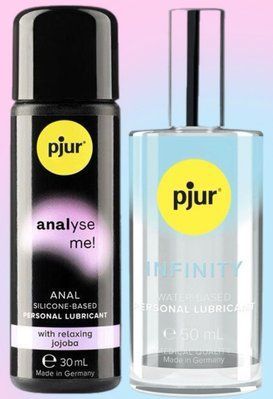 Набір лубрикантів pjur analyse me! Relaxing jojoba silicone 30 мл + pjur INFINITY water-based (50 мл) LB636 фото