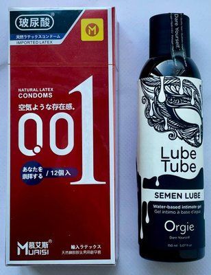 Набір Muaisi 001 RED 12 шт - Лубрикант SEMEN LUBE intimate gel, 150 мл Orgie SOS3330 фото