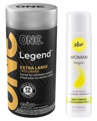 Набор ONE Legend Extra Large 12 шт + Pjur Woman Vegan 100 мл SOS13099 фото
