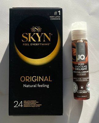 Набор SKYN Original 24 шт + Смазка System JO H2O &mdash; Chocolate Delight (30 мл) SOS2130 фото