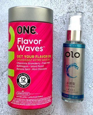 Комплект ONE Flavor Waves 12 шт + Лубрикант охолоджуючий OLO 60 мл SOS2330 фото