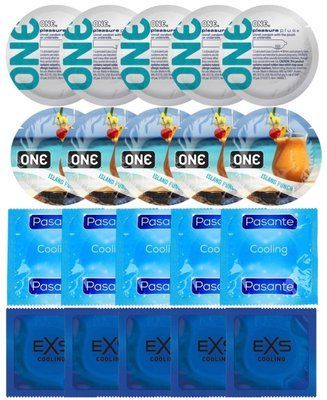 Набір 20 шт 𝐎𝐍𝐄 𝐏𝐥𝐞𝐚𝐬𝐮𝐫𝐞 𝐏𝐥𝐮𝐬 + ONE Island Punch + Pasante Cooling + EXS Cooling SOS7283 фото