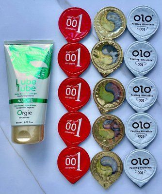 Набор 15 штук Olo+лубрикант LUBE TUBE NATURE, 150 мл ORGIE SOS3980 фото