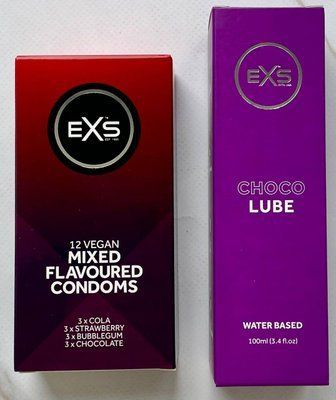 Набір EXS Mixed Flavoured 12 шт + Лубрикант EXS Choco Lube 100 мл SOS3230 фото
