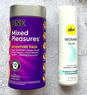 Комплект ONE Mixed Pleasures (12 шт) + Лубрикант pjur Woman Nude 100 мл SOS2380 фото