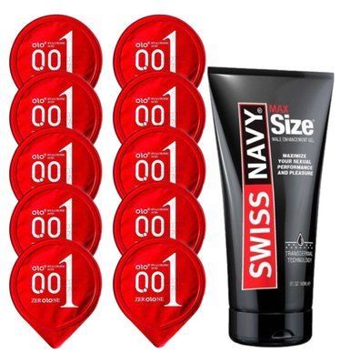 Комплект OLO Warming 001 10 шт + Swiss Navy Max Size Gel (150 мл) SOS14401 фото