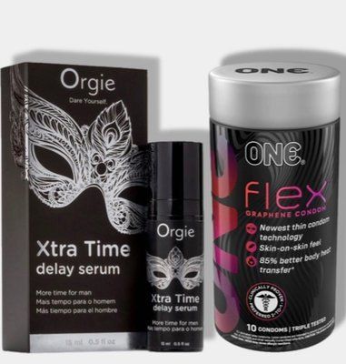 ONE Flex Graphene, 10 шт - Пролонгатор Orgie Xtra Time Delay Serum, 15 мл SOS6052 фото