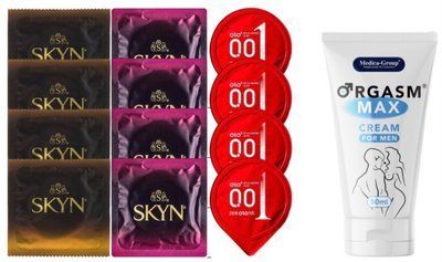 Комплект: Пролонгатор Medica-Group Orgasm Max 50 мл + 8 шт SKYN + 4 шт OLO возбуждающий 001 SOS10991 фото