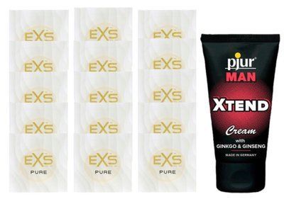 Комплект EXS Pure15 шт + pjur MAN Steel Gel, 50 мл SOS14852 фото