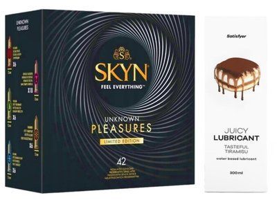 Набір Лубрикант Satisfyer Tasteful Tiramisu 300 мл + SKYN Pleasures 42 шт. SOS12849 фото