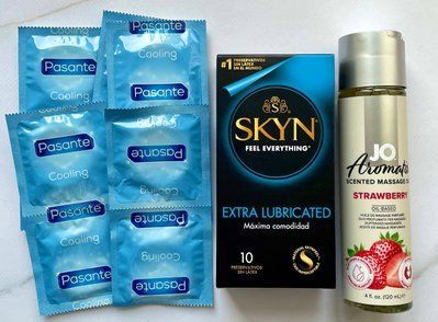 Комплект 20 шт Skyn Exstra Lube - Pasante Cooling + System JO Aromatix Strawberry 120 мл SOS1629 фото