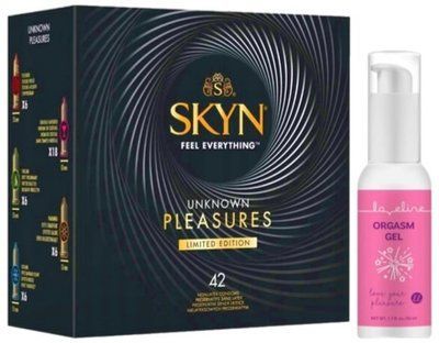 Набор из SKYN Pleasures (42 шт) + гель-стимулятор Loveline Orgasm Gel (50 мл) SOS10038 фото
