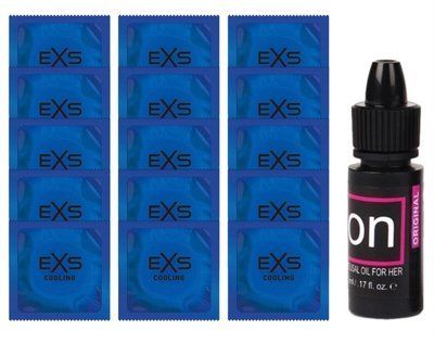 Комплект EXS Cooling 15 шт + Sensuva ON Arousal Oil for Her Original 5 мл SOS14551 фото