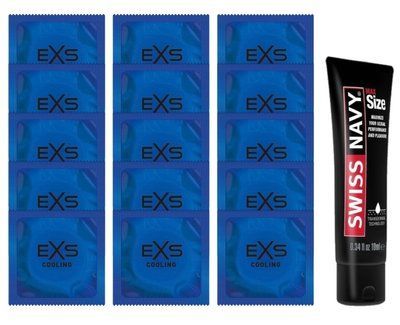 Комплект EXS Cooling 15 шт + Swiss Navy Max Size Gel (10 мл) SOS14598 фото