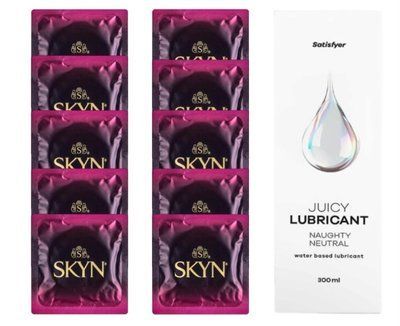 Комплект SKYN CHERRY 10 шт. + Лубрикант Satisfyer Juicy Lubricant Naughty Neutral 300 мл SOS12599 фото