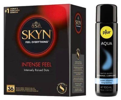 Комплект Skyn ​​Intense feel 36 шт + Pjur Aqua 100 мл SOS13199 фото