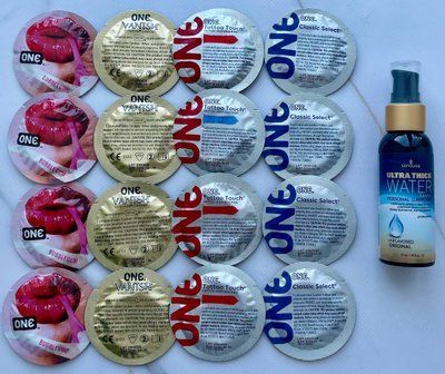 Набір 16 штук ONE Vanish, Tattoo Touch, Flavor Waves, Classic + Sensuva Ultra-Thick Water-Based (57мл) SOS3880 фото