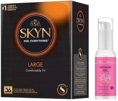 Набор из SKYN Large (36 шт) + стимулятор Loveline Orgasm Gel (50 мл) SOS9938 фото