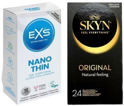 Набор с SKYN ORIGINAL 24 ШТ. + EXS NANO Thin 12 шт SOS7931 фото