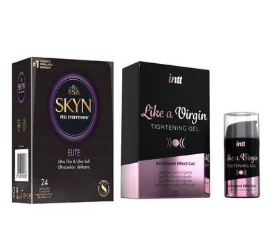 SKYN Elite 24шт. + Гель для звуження Intt Like a Virgin (15 мл) SOS6351 фото