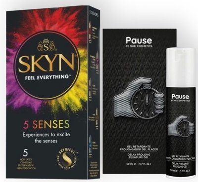 Набор из SKYN 5 Senses + Гель пролонгатор PAUSE, 50 мл Nuei SOS8828 фото