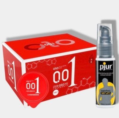 OLO 0.01 ZER Red 10 шт + Пролонгатор pjur Superhero Serum 20 мл SOS5903 фото