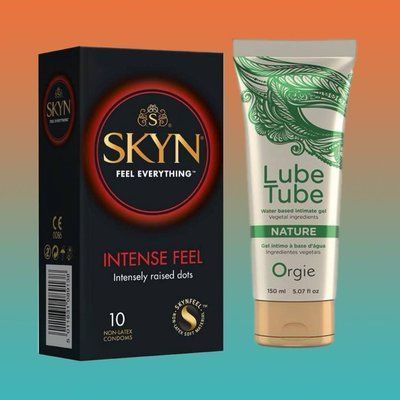 Набір SKYN Intense Feel 10 шт та Лубрикант LUBE TUBE NATURE, 150 мл ORGIE SOS4379 фото