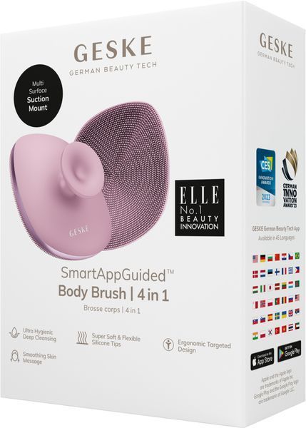 Щетка для тела GESKE Body Brush 4в1 pink HB0346 фото