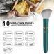 10 швидкостей Vibration Makeup Brush Жіночий Clitoral-green VBR2 фото 2