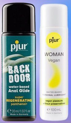 Набір лубрикантів pjur backdoor Regenerating 30 мл + pjur Woman Vegan 100 мл LB438 фото