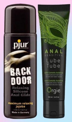 Набір лубрикантів pjur backdoor anal Relaxing jojoba silicone 30 мл + LUBE TUBE SENSITIVE, 100 мл ORGIE LB687 фото