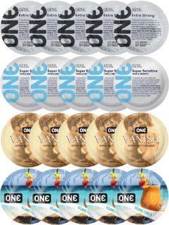 Набір з 20 шт ONE Extra strong + 𝐎𝐍𝐄 𝐒𝐮𝐩𝐞𝐫 𝐒𝐞𝐧𝐬𝐢𝐭𝐢𝐯𝐞 + ONE Vanish + ONE Island Punch SOS8177 фото