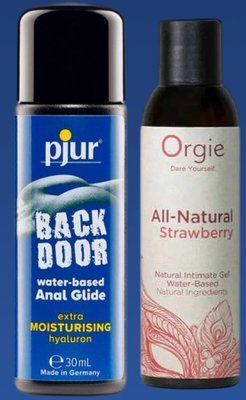 Набір лубрикантів pjur backdoor Comfort water glide 30 мл + All Natural Strawberry, 150 мл Orgie LB339 фото