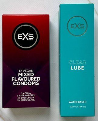 Набір EXS Mixed Flavoured 12 шт + Лубрикант EXS Clear Lube 100 мл SOS3231 фото