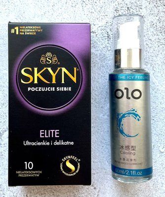 Комплект SKYN Elite 10 шт + Лубрикант охолоджуючий OLO 60 мл SOS2331 фото