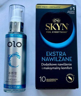 Набір SKYN Extra Lube 10 шт - Лубрикант охолоджуючий OLO 60 мл SOS3281 фото